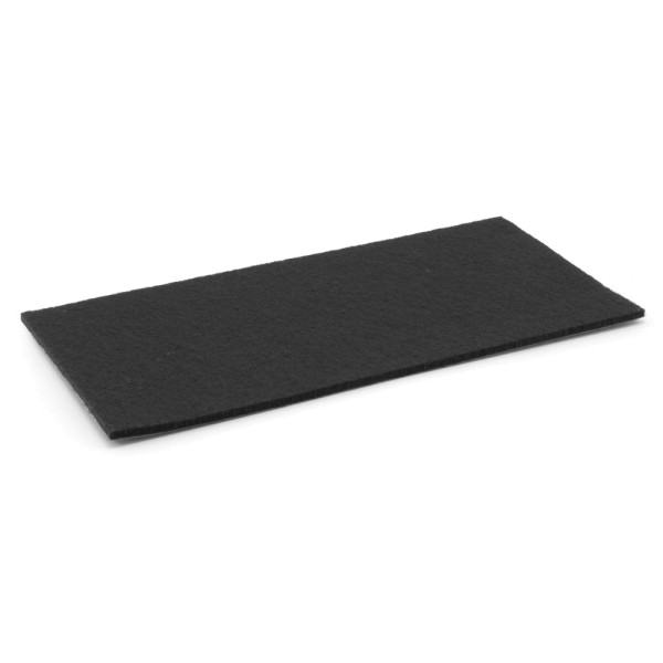 Filzzuschnitt schwarz 65 x 140 mm