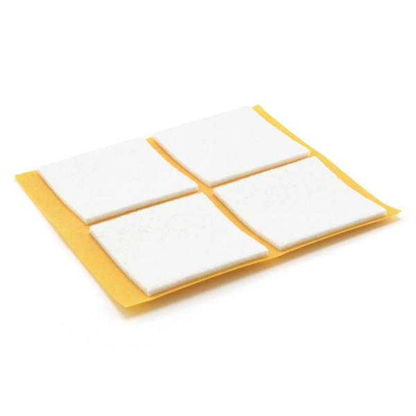 Filzgleiter quadratisch weiss 4 Stück
