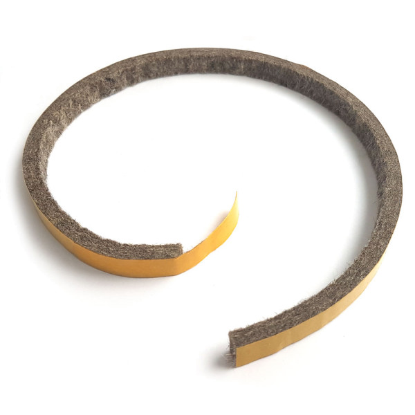 Filzband selbstklebend grau aus 5 mm Wollfilz Filzband grau aus Wollfilz