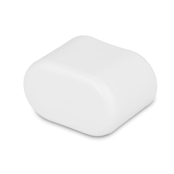 Stuhlbeinkappe oval aus weissem Kunststoff
