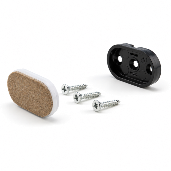 Schraubgleiter mit Gleiteinsatz, 36 x 21 mm