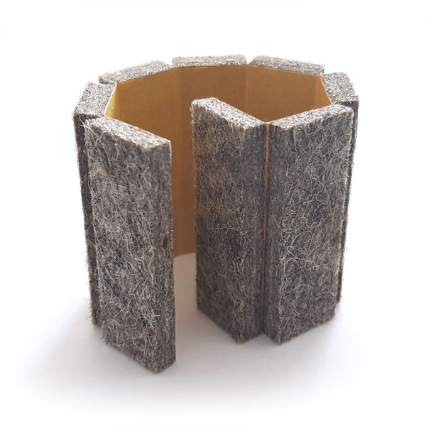 Filzgleiter eckig grau 15 x 45 mm